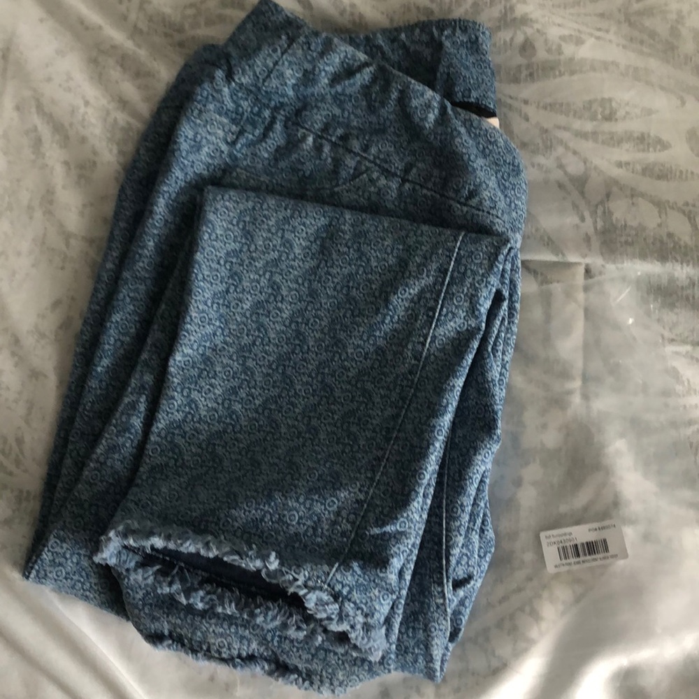Soft Surroundings Valletta Print cropped jeans XL